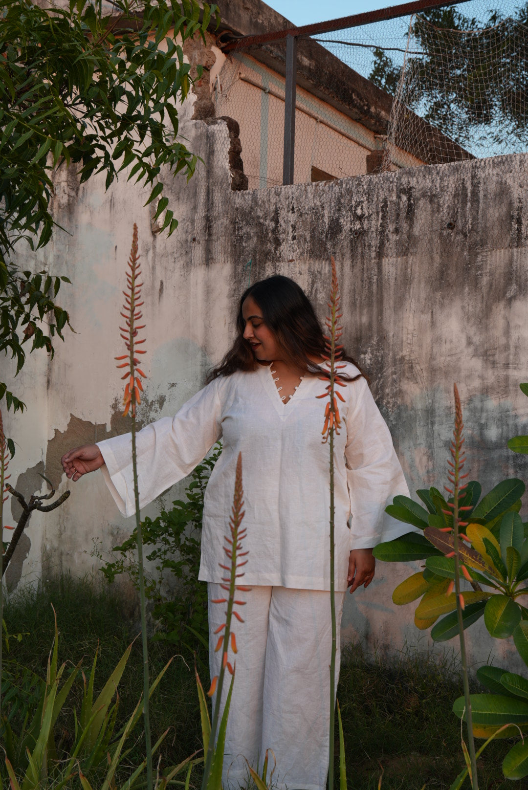 Pure Comfort Handwoven Off White Co-Ord Set